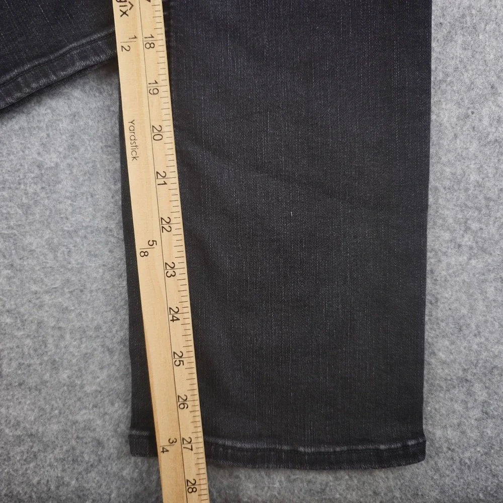 Paige Cindy Jeans Women's 26 Black Mid Rise Straight Leg Modal Stretch